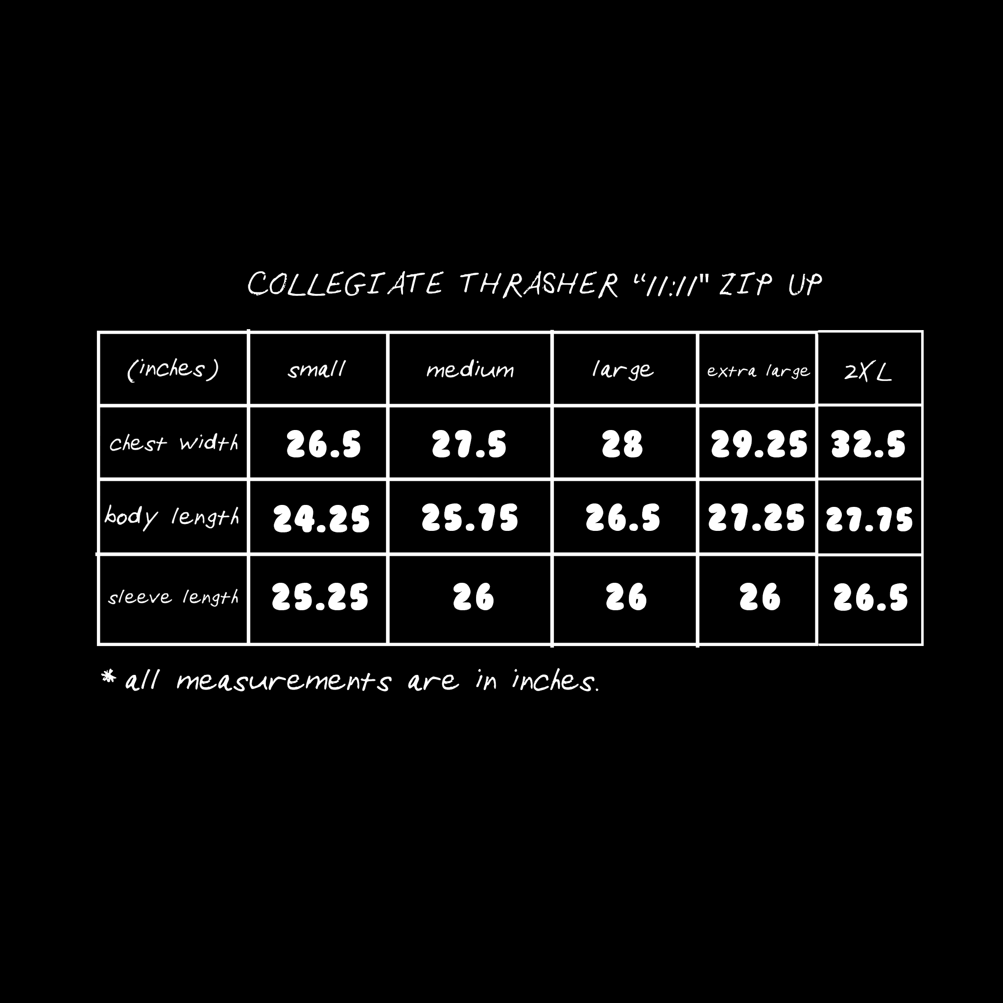 "11:11" COLLEGIATE THRASHER ZIP UP (GREY)